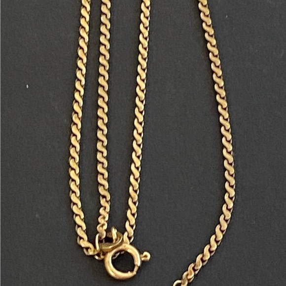 Vintage Italian 14K Soild Gold Genuine Mined Diamond Necklace - Picture 3 of 9